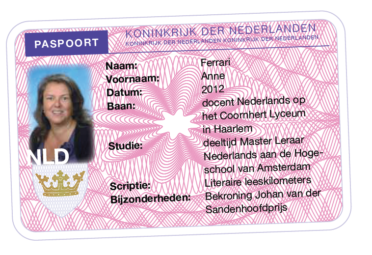 Paspoort onderzoekende student Anne Ferrari