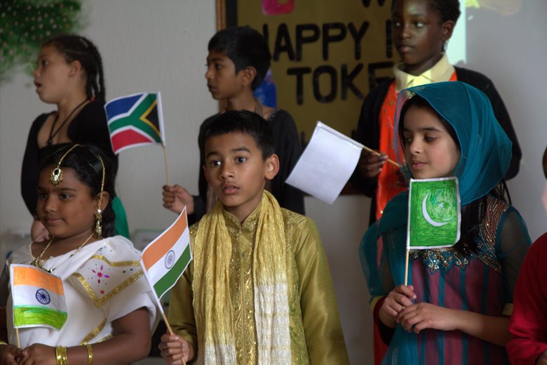 kinderen op de Giles Junior School