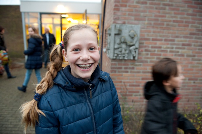 meisje lacht