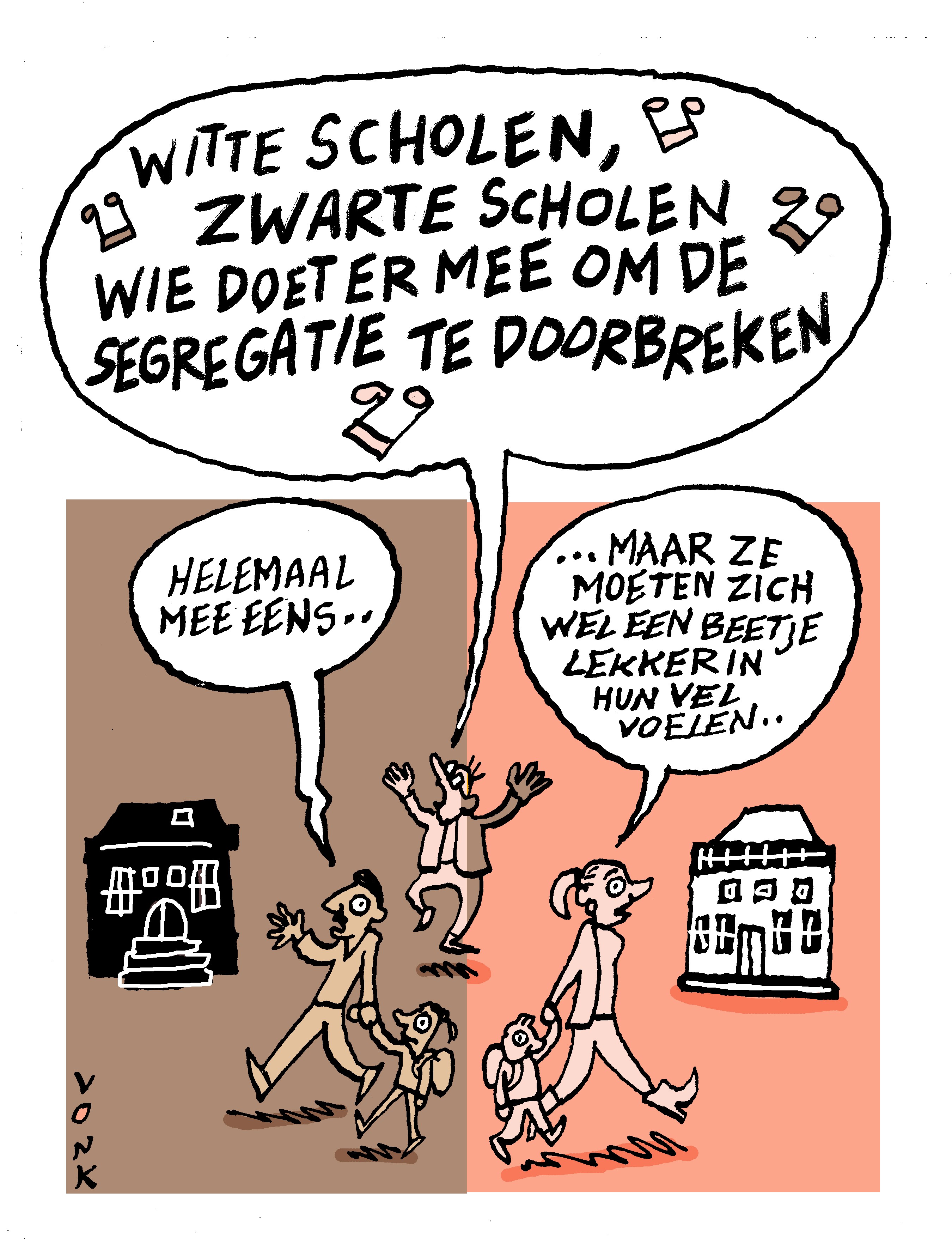 Nieuws segregatie cartoon mei 2018 C Berend Vonk