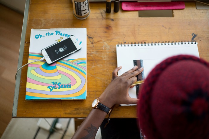 Student aan het werk