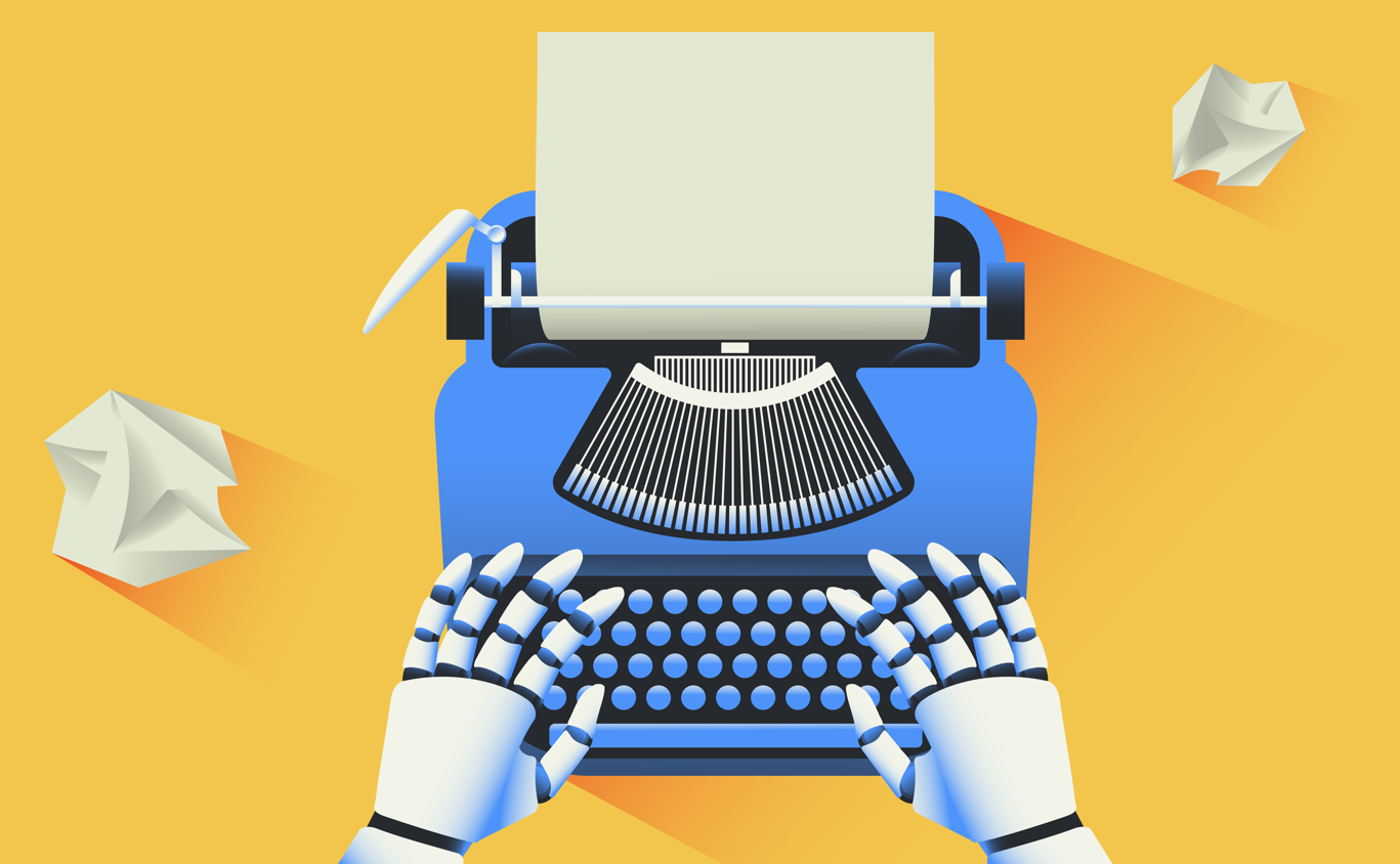 C shutterstock 2256953695 typewriter schrijfmachine robot