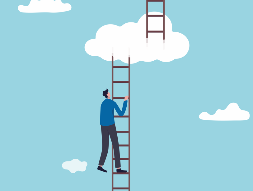 C shutterstock 2140996979 carriere klimmen ladder