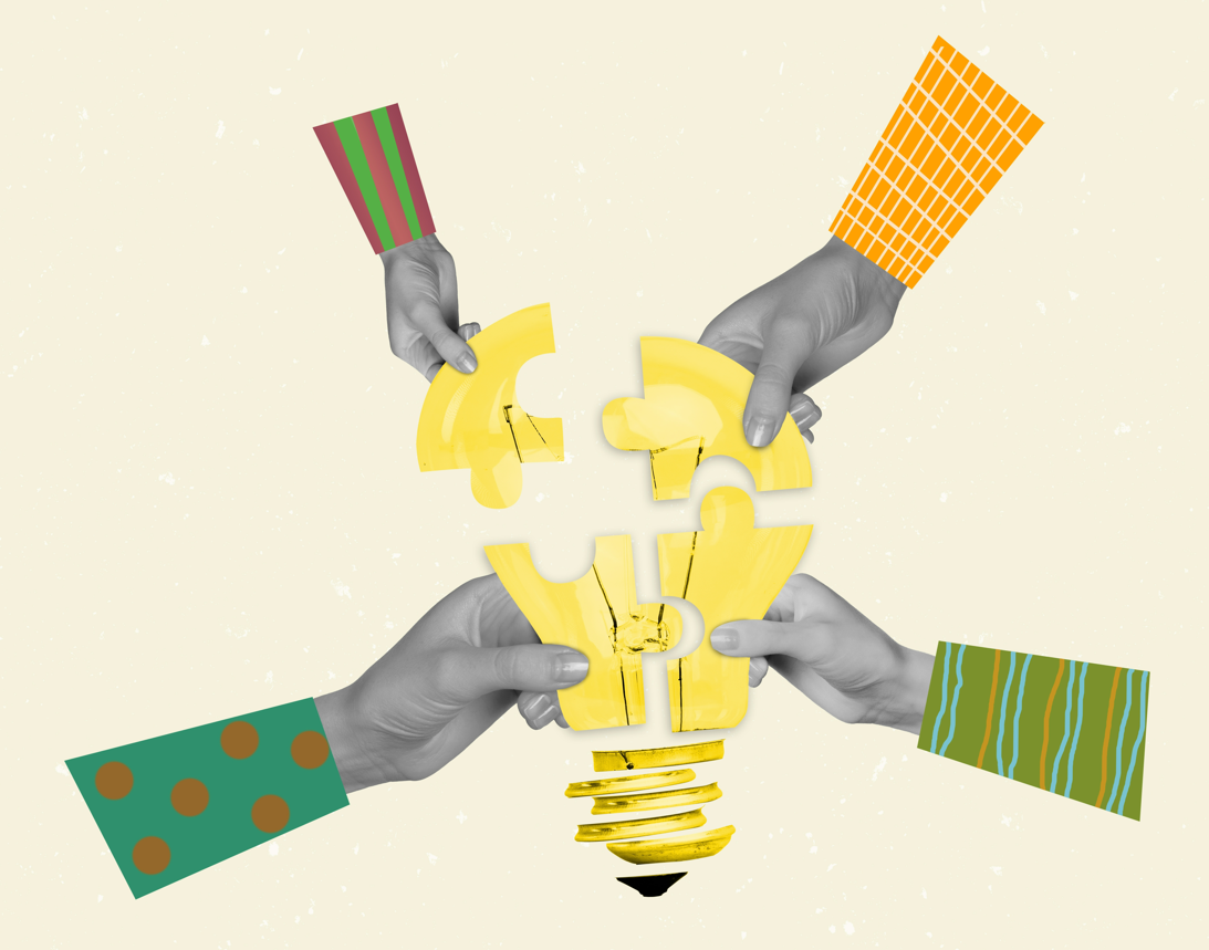 C shutterstock 2173576237 samen innoveren puzzel lamp